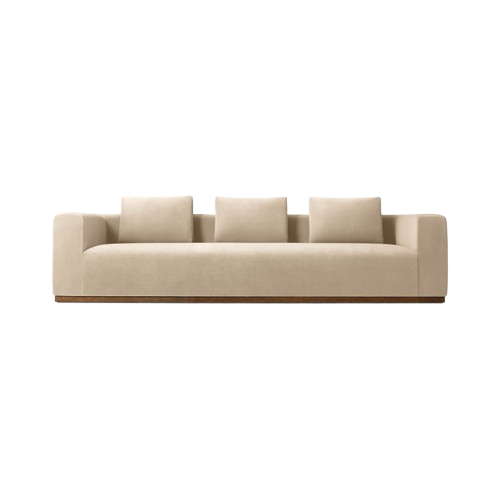 Cream Modern Size Sofa Home Furniture Comfortable Solid Wood Sofas