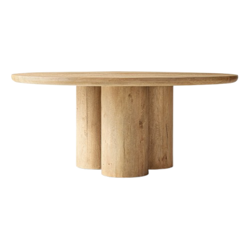 Perry Solid Oak Wood Plank Dining Tables