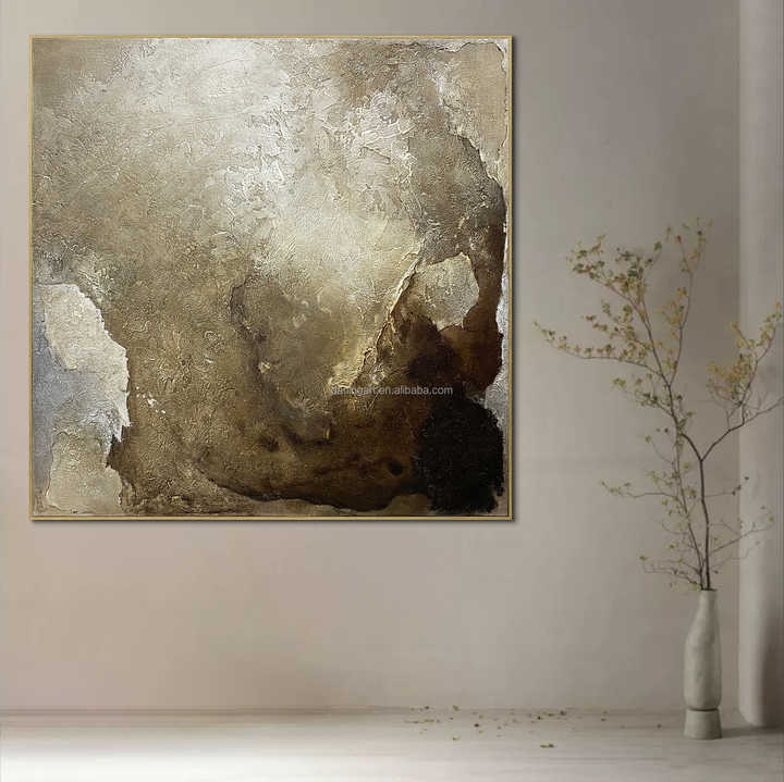 Big Textured Wall Art Canvas for Modern Home Decoration