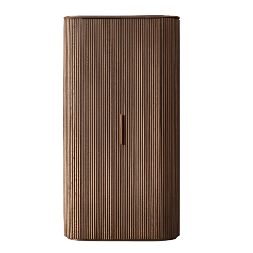 Solid Brown Oak Wood Cabinet