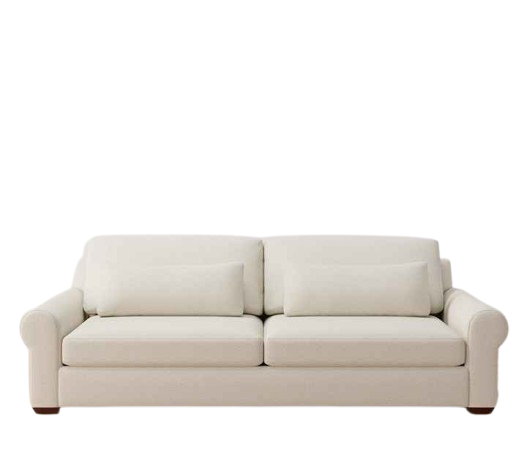 European Nordic Style Sofa Ultra-Soft Furniture Loveseat Roll Arm Deep Seat Upholstered Sofas