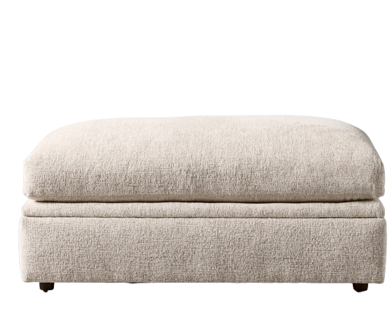 Moore Ottoman Fabric Gray Storage Living Room Furniture Space Saving Ottoman