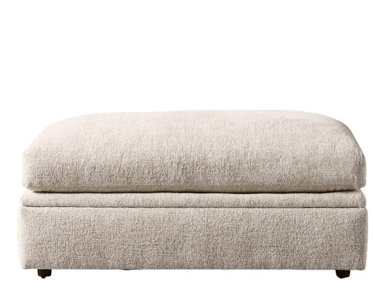 Moore Ottoman Fabric Gray Storage Living Room Furniture Space Saving Ottoman