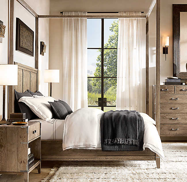 Cora Canopy Handcrafted Solid Oak Wooden Bed