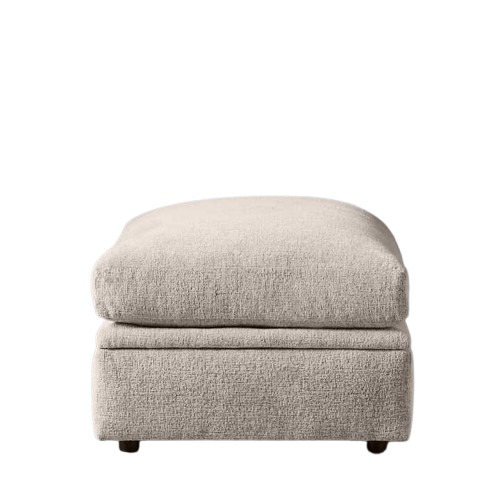 Moore Ottoman Fabric Gray Storage Living Room Furniture Space Saving Ottoman