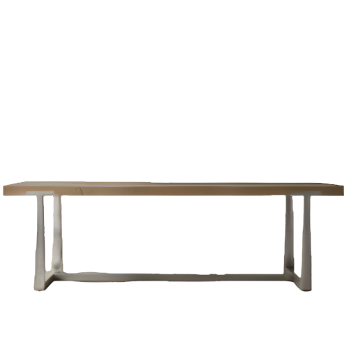 Thick Oak Wood Durable Aluminum Leg Square Dining Tables