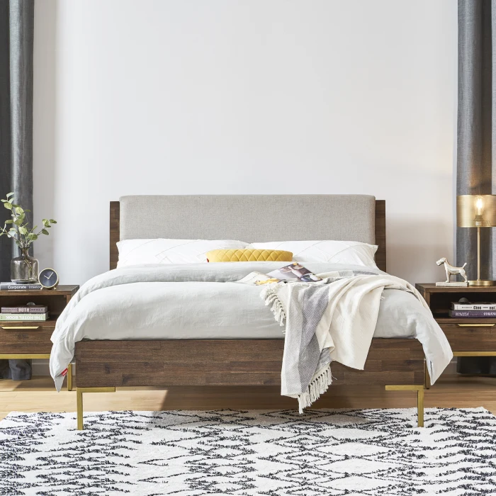 Salid Oak Wood Bed Set