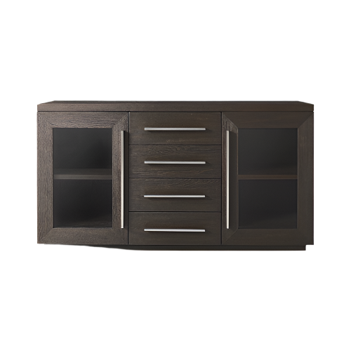 Postmodern Oak Wood Sideboard