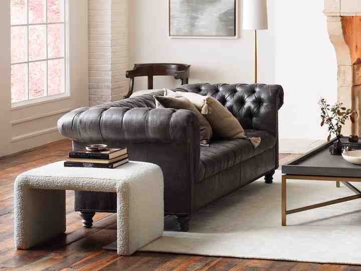 Pouf Ottoman Indoor Lamb Wool Furniture Sofa