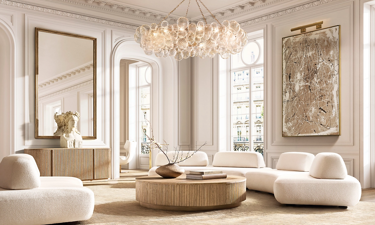 Kiln-dried Solid Oak Wood Frame 4-DOOR Buffet