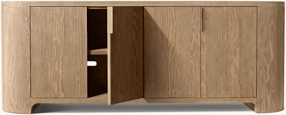 Oak Wood Bronte 4-door Media Console