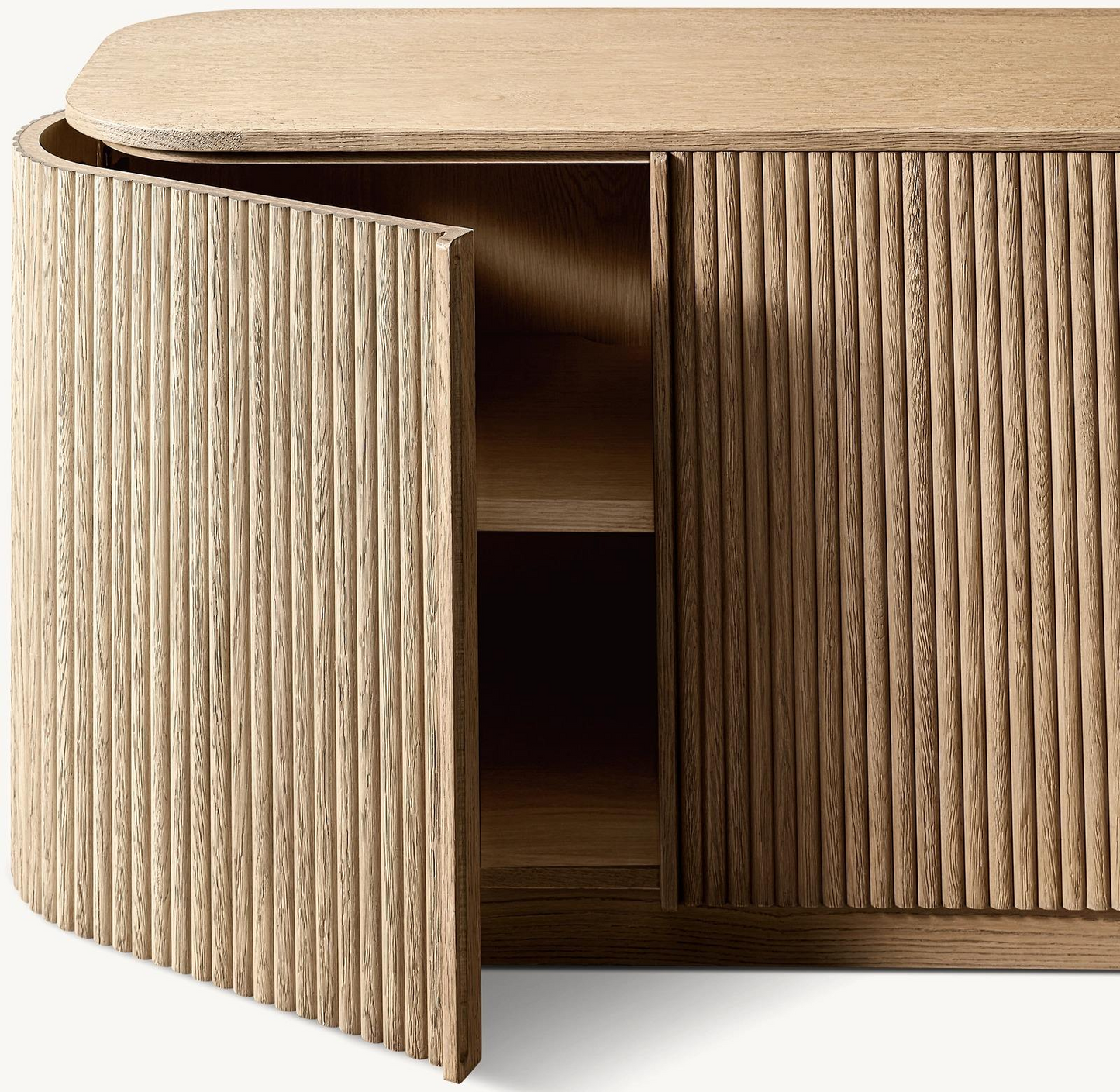 Contemporary Teak Solid Wood Console Stand 4-DOOR SIDEBOARD