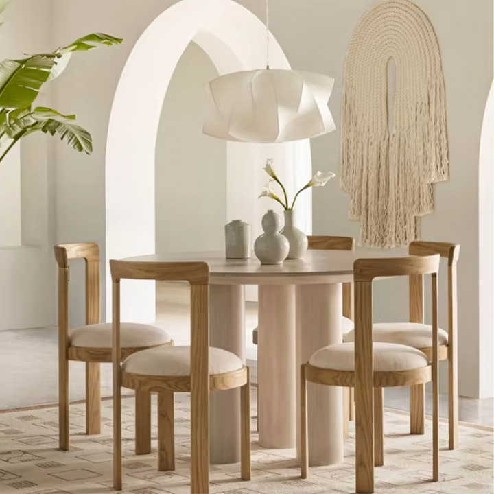 Armless Solid Wood Frame Modern Home Dining Room Chairs