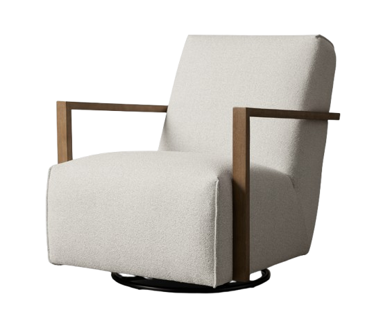 Fiona Fabric Swivel Single Sofa Chair
