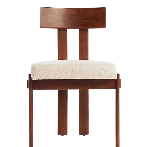 Plush Cushion Upholstered Oak Wood Dining Chairs
