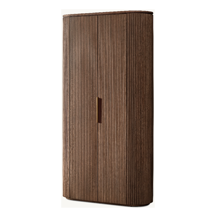 Solid Brown Oak Wood Cabinet