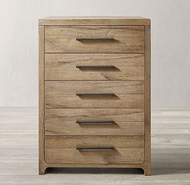 5 Solid Oak Wooden Bedroom Drawers