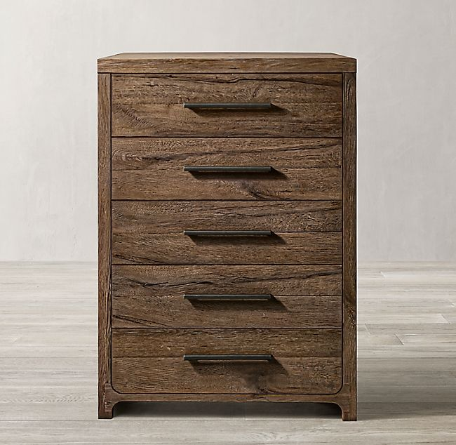 5 Solid Oak Wooden Bedroom Drawers