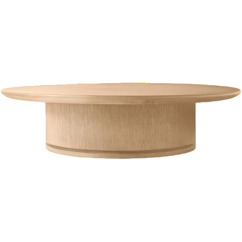 Minimalism high end oak wood handcrafted round dining table
